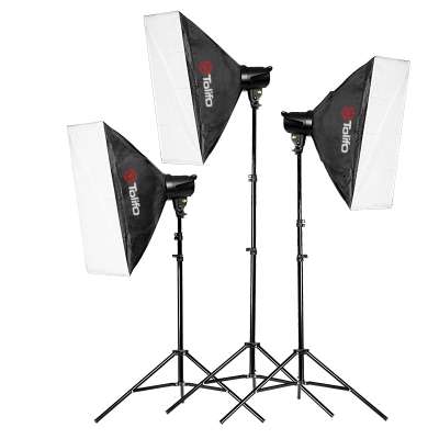 High brightness Tolifo T-200B dimmable 5600K / 3200K photo studio light photography kits